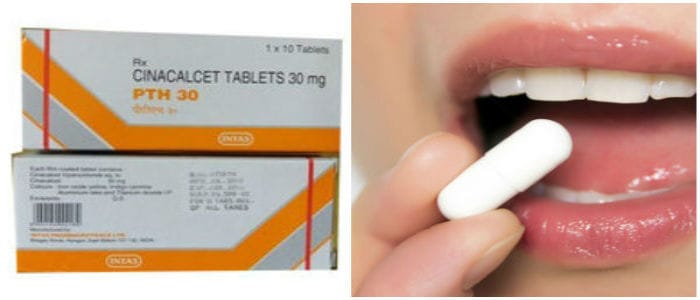 tratamiento con cinacalcet para regular los niveles de calcio